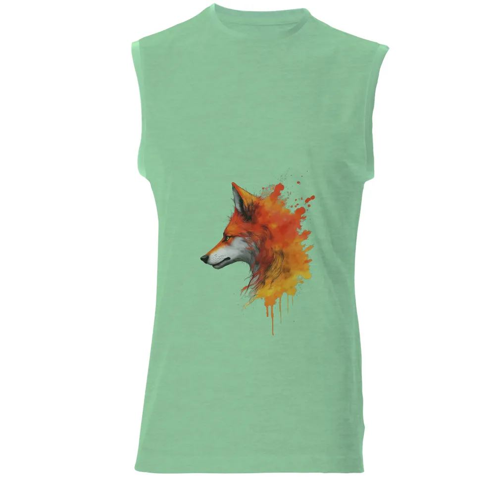 Shirts Graphic Tees: Fire Fox - A Beacon of Hope and Strength|rebellious hope t shirt black