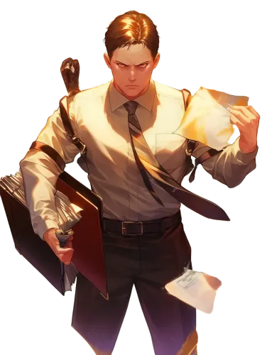 Dwight with files and a watch - dwight anime shirt