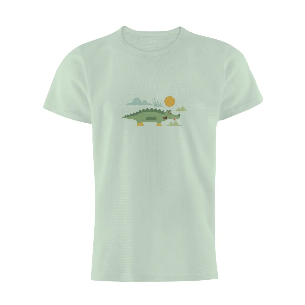 Tee Shirt Printing: Quirky Crocodile Clyde - Whimsical Fun|military t shirts humor uk