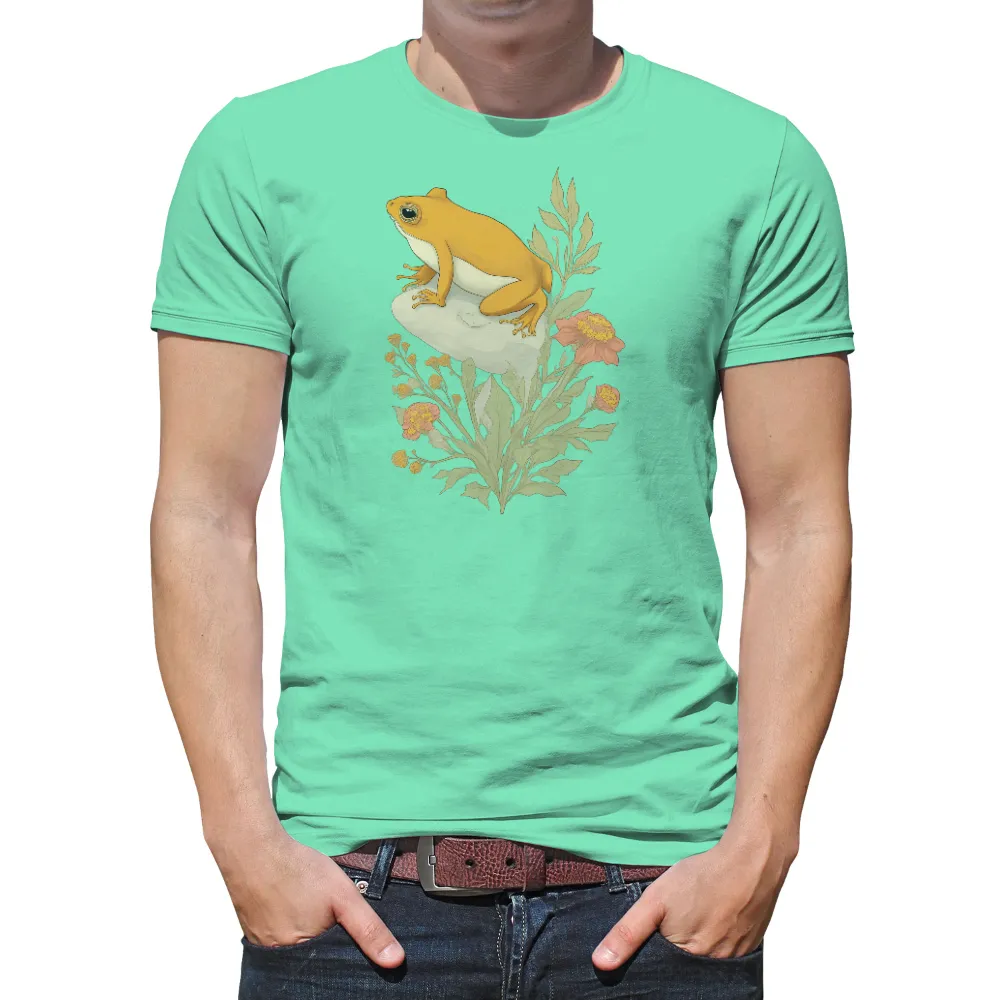 Golden Frog Serenity Shirts Graphic Tees|t shirt painting on nature