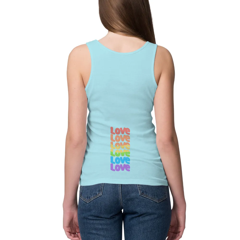 T-Shirts Custom: Love in Every Color - Rainbow Pride Design|dickhouse rainbow