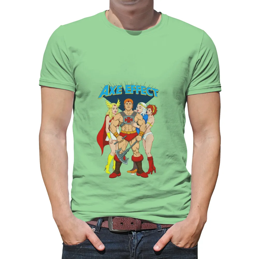 Axe Effect T-Shirts Pattern: Heroes and Companions| White-haired character with a calm demeanor