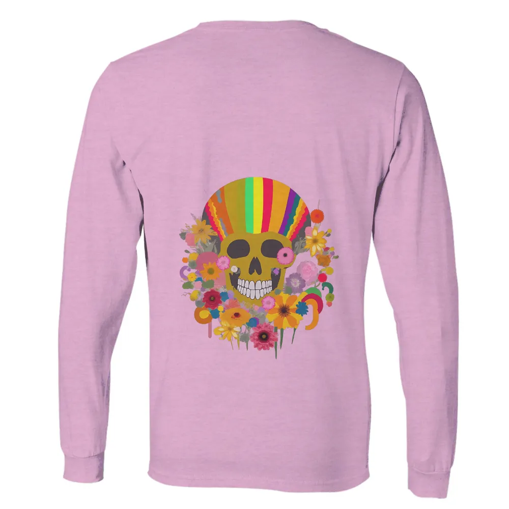 Rainbow Skull T-Shirts Design: A Fusion of Life and Emotions|roblox skull t shirt