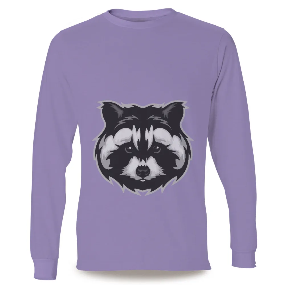 TShirt Design: Whimsical Raccoon Face - Funny & Quirky|roblox t shirt black and white