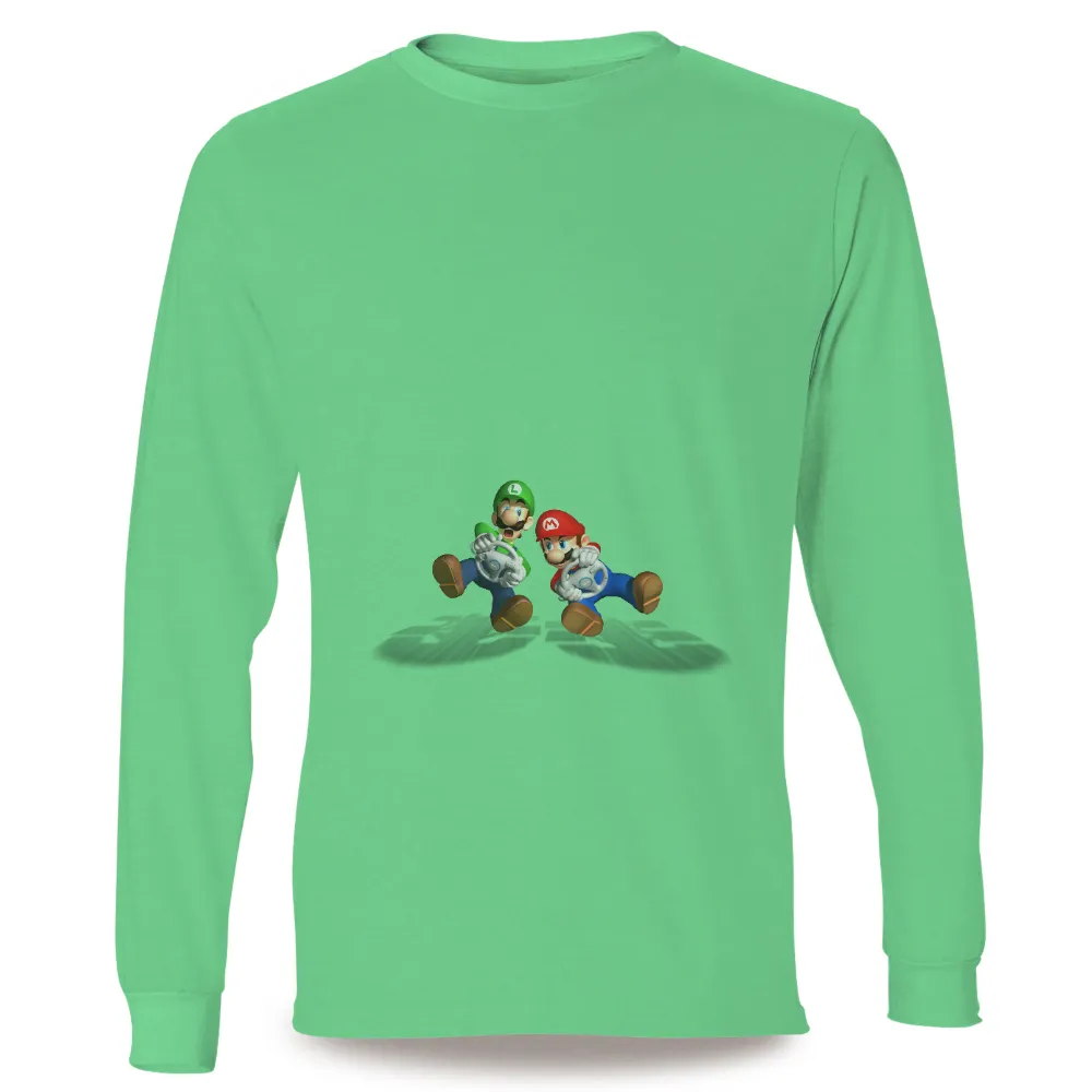 Tee Shirts Printed with Mario and Luigi Racing Adventure|roblox t shirt mario