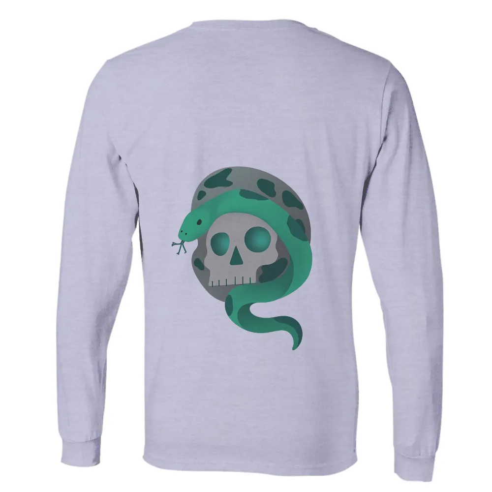 Shirts Graphic Tees: Skull and Snake - Mystery and Transformation| Symbol of life and death