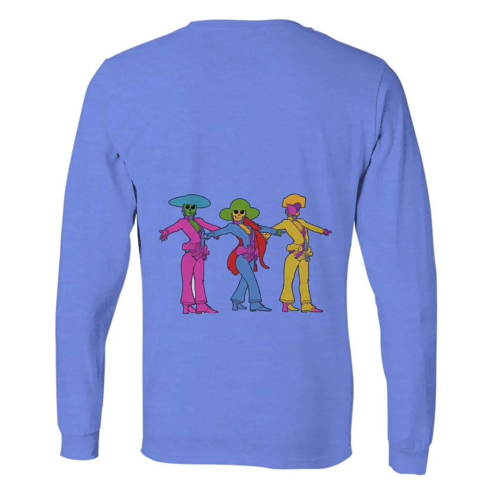 Tee Shirt Printing: Dance of the Skeletal Figures - Artistic Designs|biggie colorful shirt