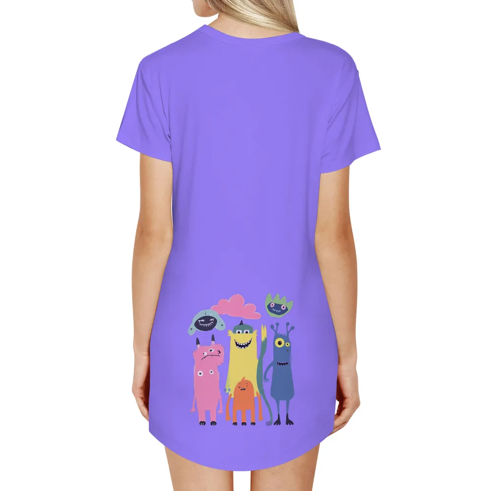 Shirts Graphic Tees: Quirky Monsters Bring Joy and Laughter|tie dye shirt designs easy