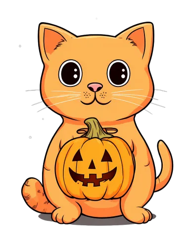 Tee Shirt Printing: Whiskers' Halloween Pumpkin Adventure