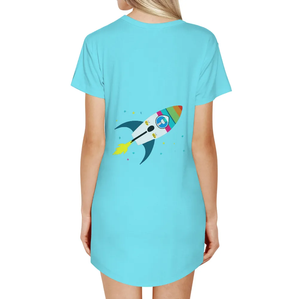 T-Shirts Design: Zara's Dream Rocket - Explore the Universe|adventure time dancing with monsters shirt