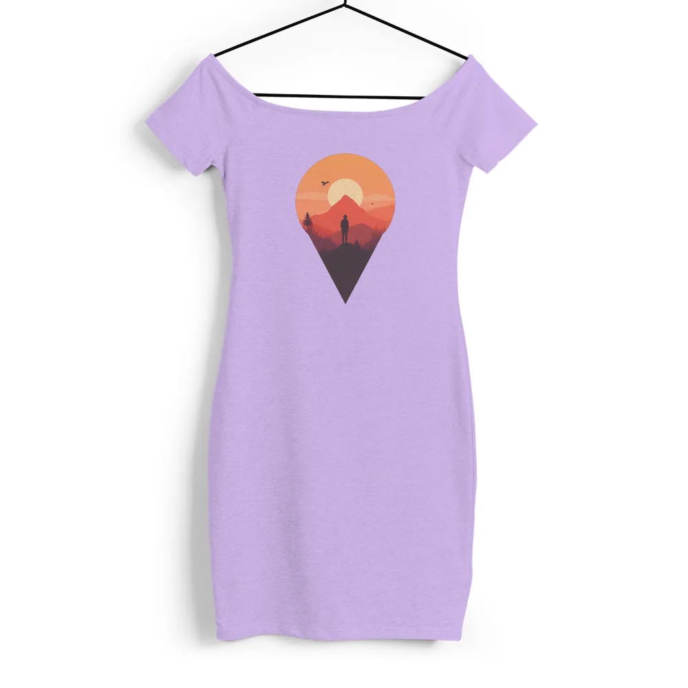 Sunset Mountain Silhouette Design: Embrace Nature's Serenity|love peace skeet cheese shirt