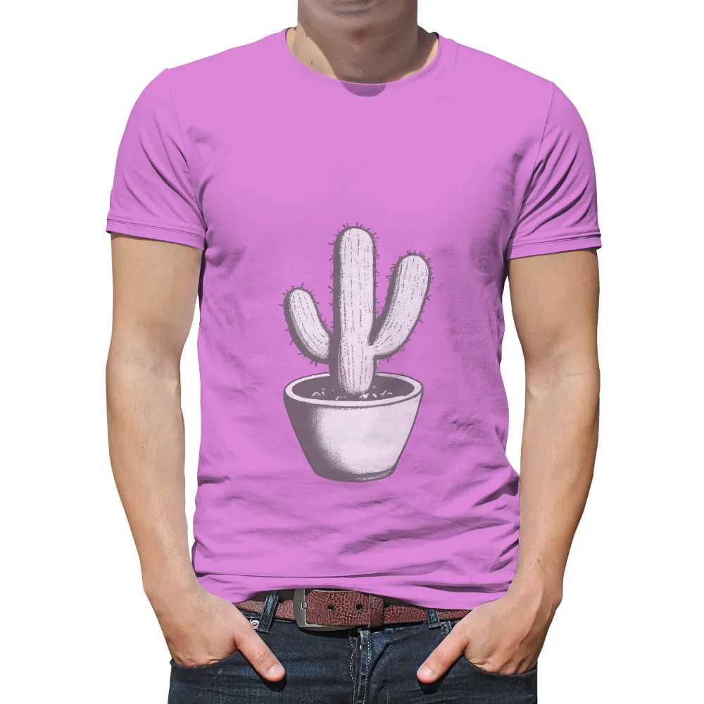 TShirt Design: Resilience in Simplicity - Cactus Art|new t shirt design 2022