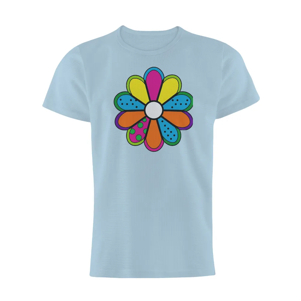 Custom Apparel with Vibrant Whimsical Flower Design|milano calou vibrant summer shirt