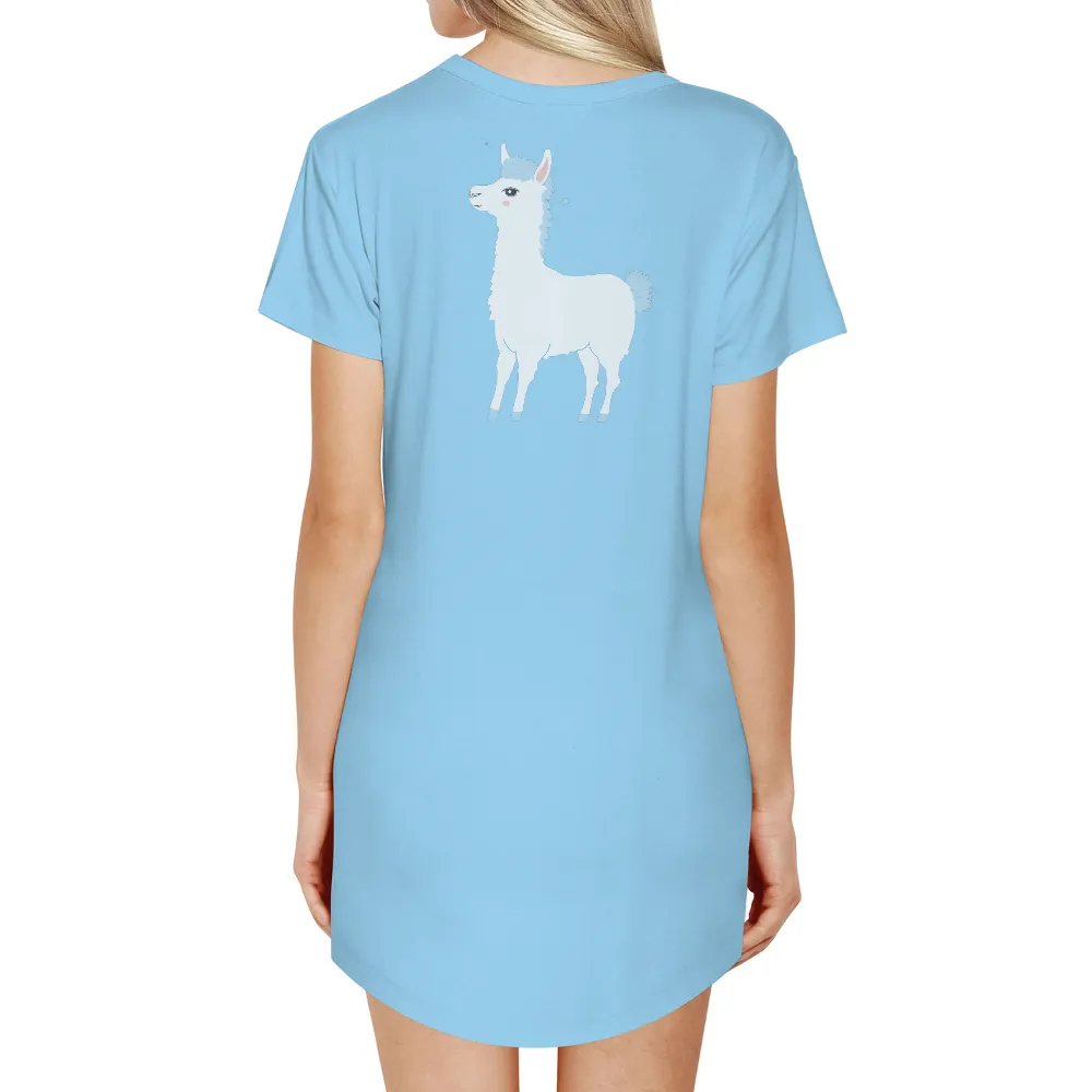 T-Shirts Design: Luna the Alpaca - Whimsical Adventure and Joy|adventure time shirt sex