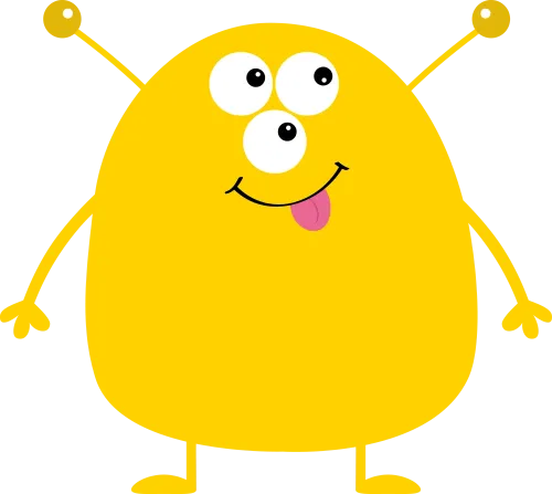 Zappy the Yellow Monster T-Shirts Design: Playful and Joyful