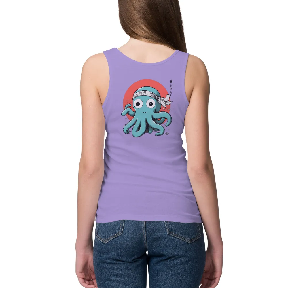 Tee Shirts Printed: Resilient Octopus with Headband - Artistic Design|i hope they serve beer in hell shirt