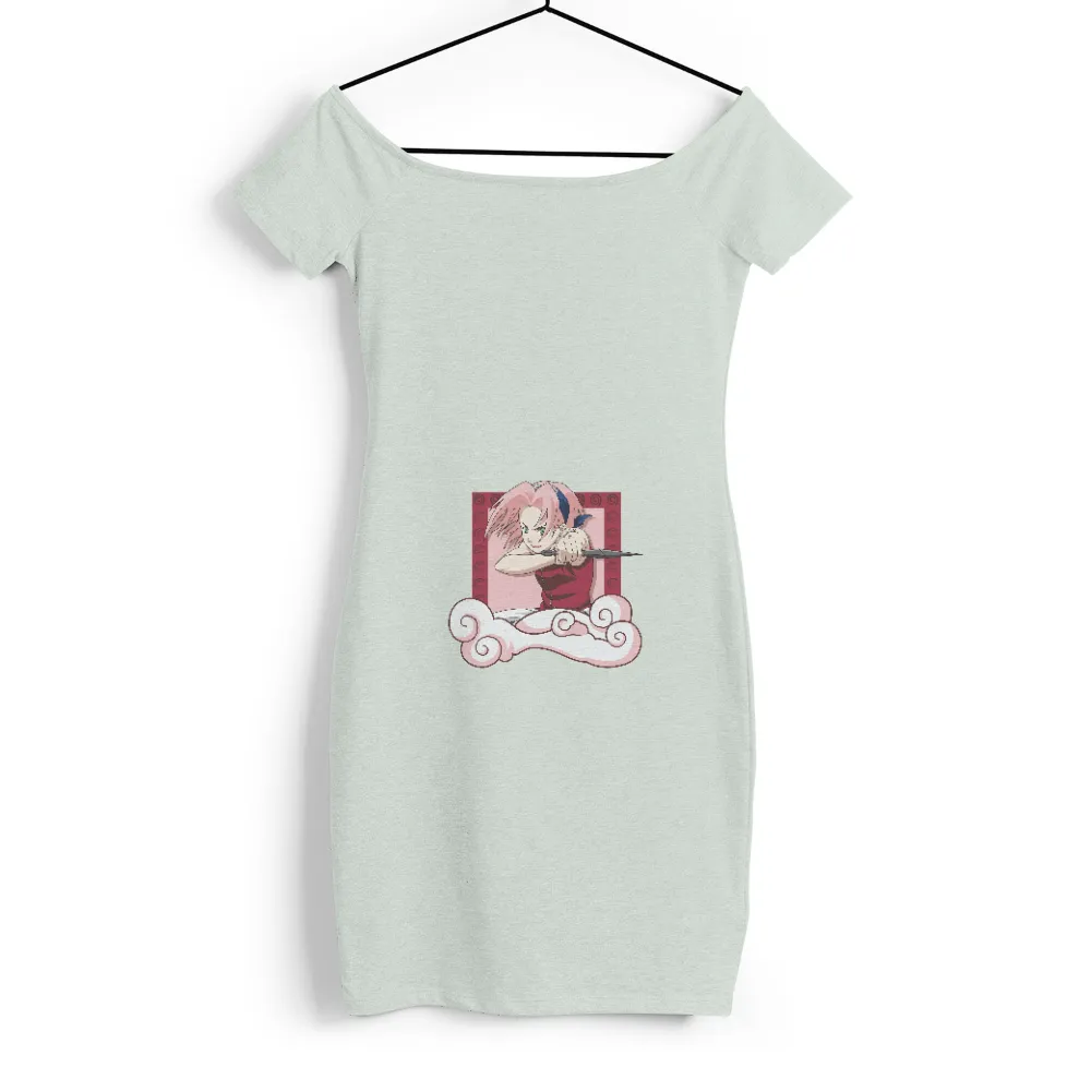 T-Shirts Design: Sakura Haruno's Strength and Determination|women's plus size hot pink shirt