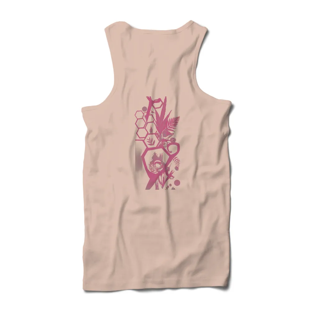 Custom T-Shirt Printing: Nature's Harmony in Pink and Black|Graceful crane