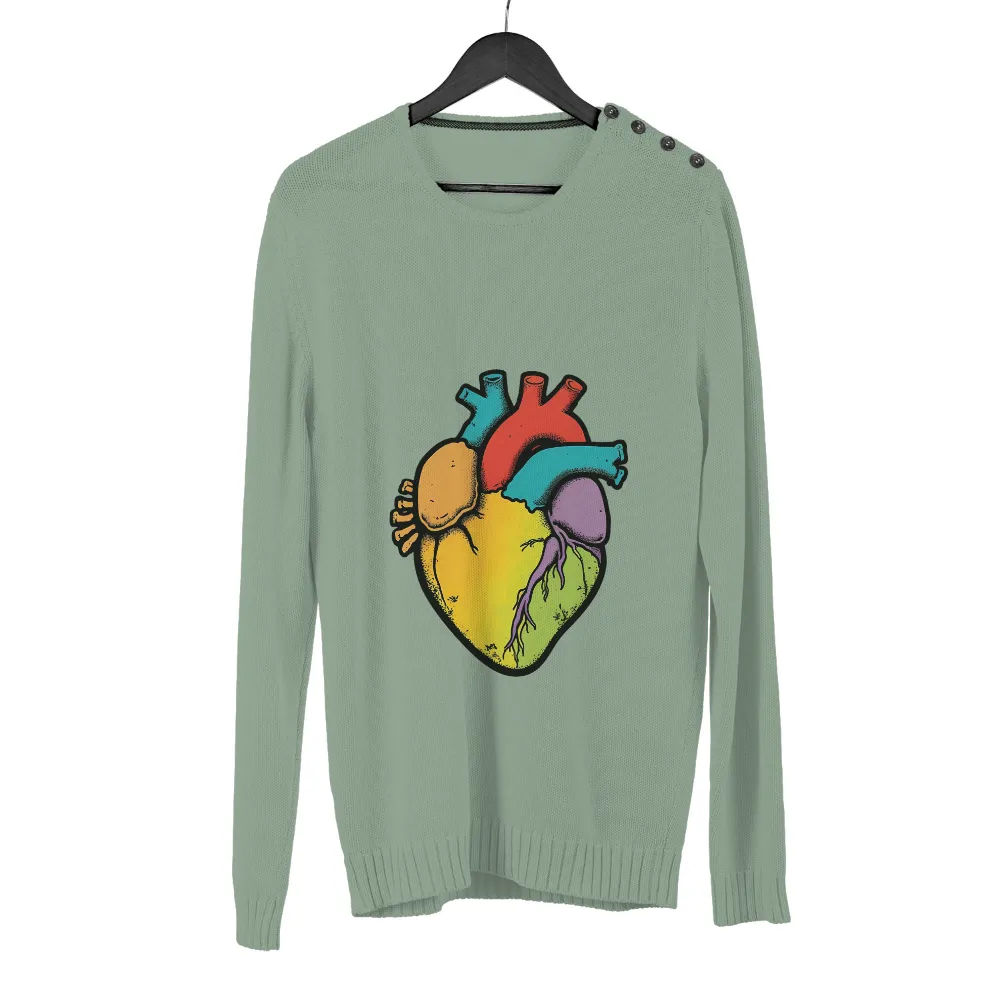 Custom T-Shirt Printing: Vibrant Heart - Expressing Emotions Through Art|heart and core military shirts