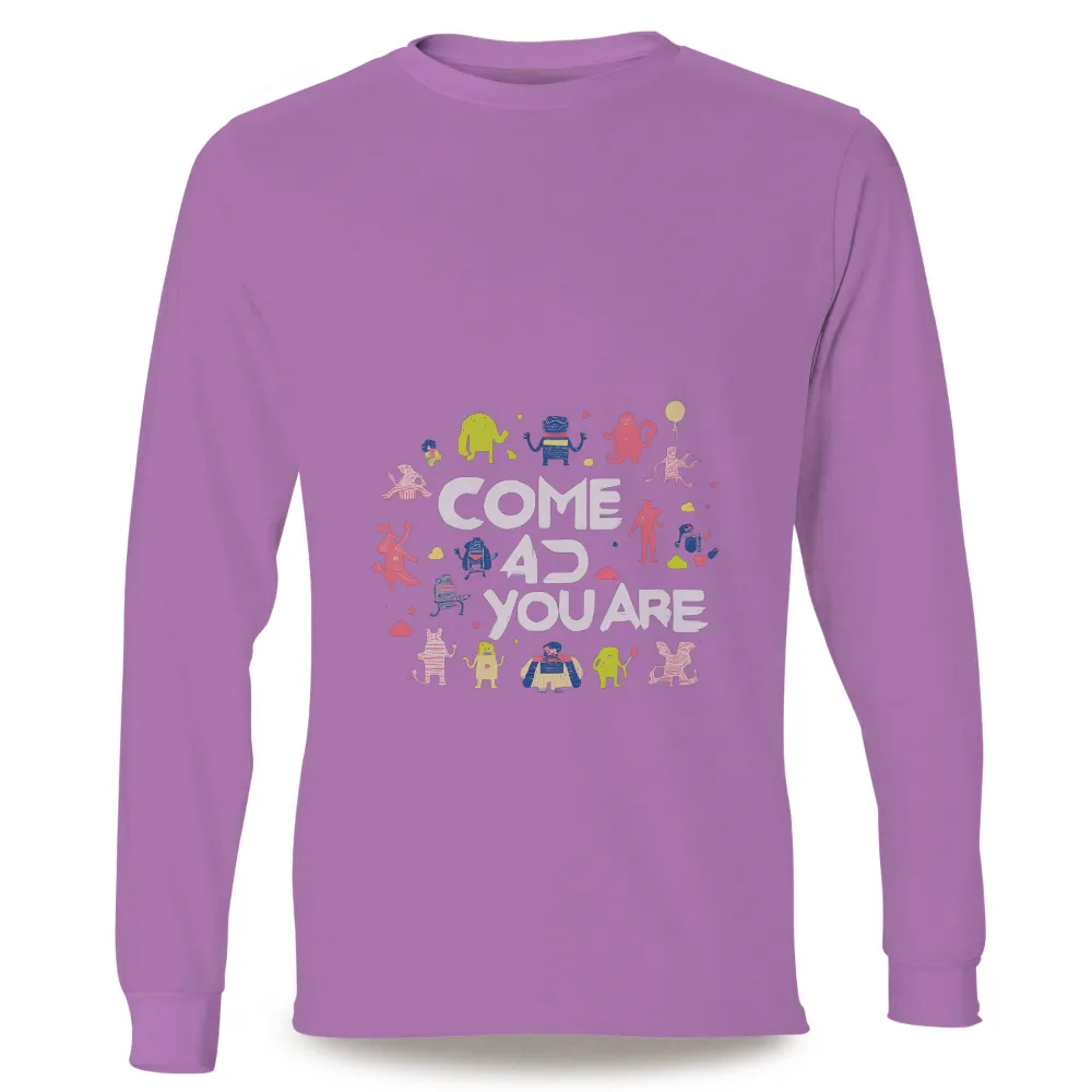 Custom Design 'Come As You Are': Embracing Uniqueness and Diversity|a fun thing to do in the morning shirt