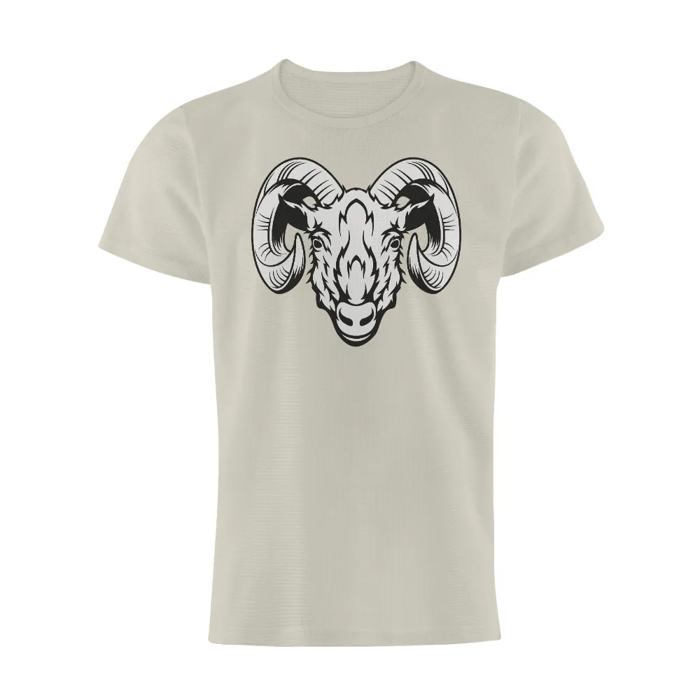 Tee Shirt Printing: Ram Head - Strength and Resilience|big star tee animal crossing