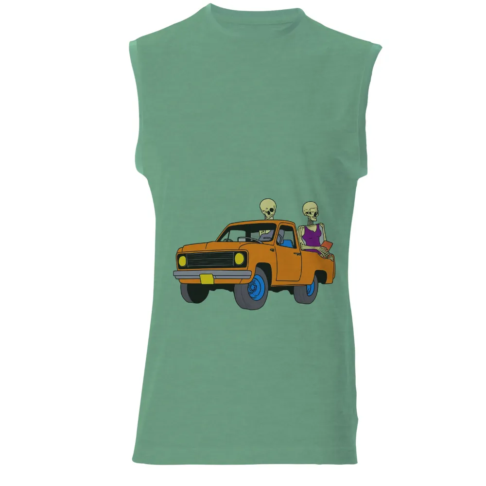 Shirts Graphic Tees: Eternal Journey Skeleton Road Trip|skeleton hands rainbow shirt