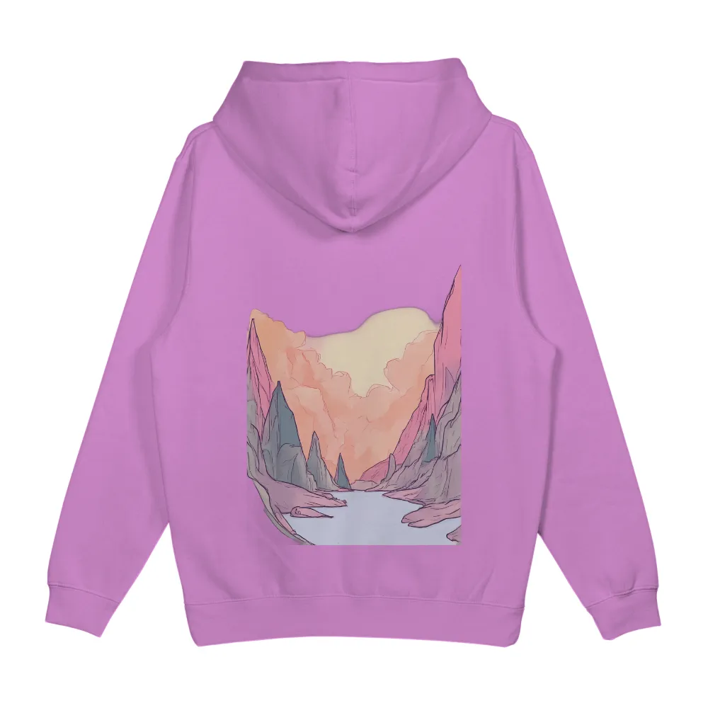 Customized Tee Shirts: Serene Mountains and Lake - Artistic Nature Design|t shirt special design