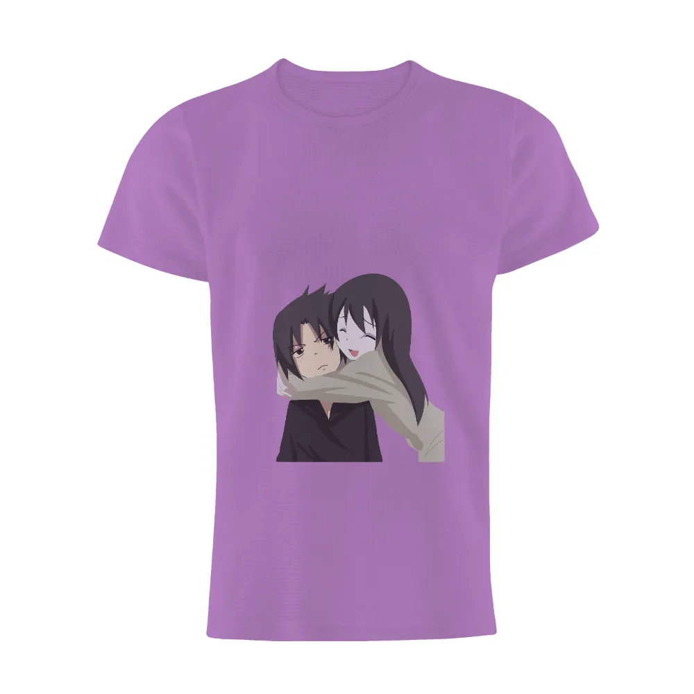 Customized Tee Shirts: Anime Characters Embrace - Support and Comfort|cartoon characters with black shirt