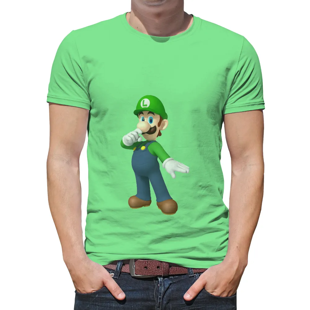 Luigi T-Shirt Printing: Celebrate Gaming Nostalgia with Luigi's Iconic Look|capitalist nostalgia shirt