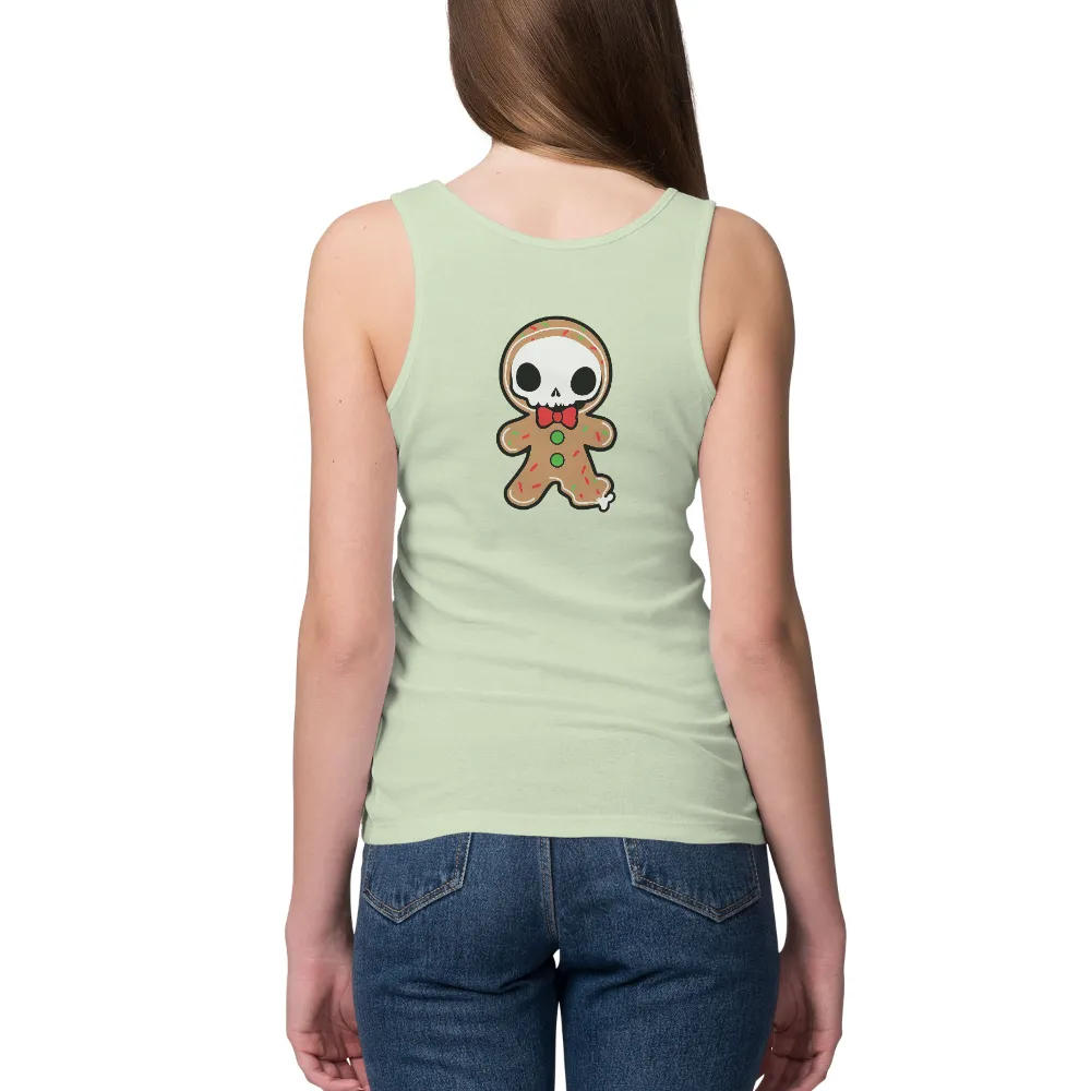 Shirts Graphic Tees: Whimsical Gingerbread Skull - Holiday Spirit|white christmas by the philadelphia eagles