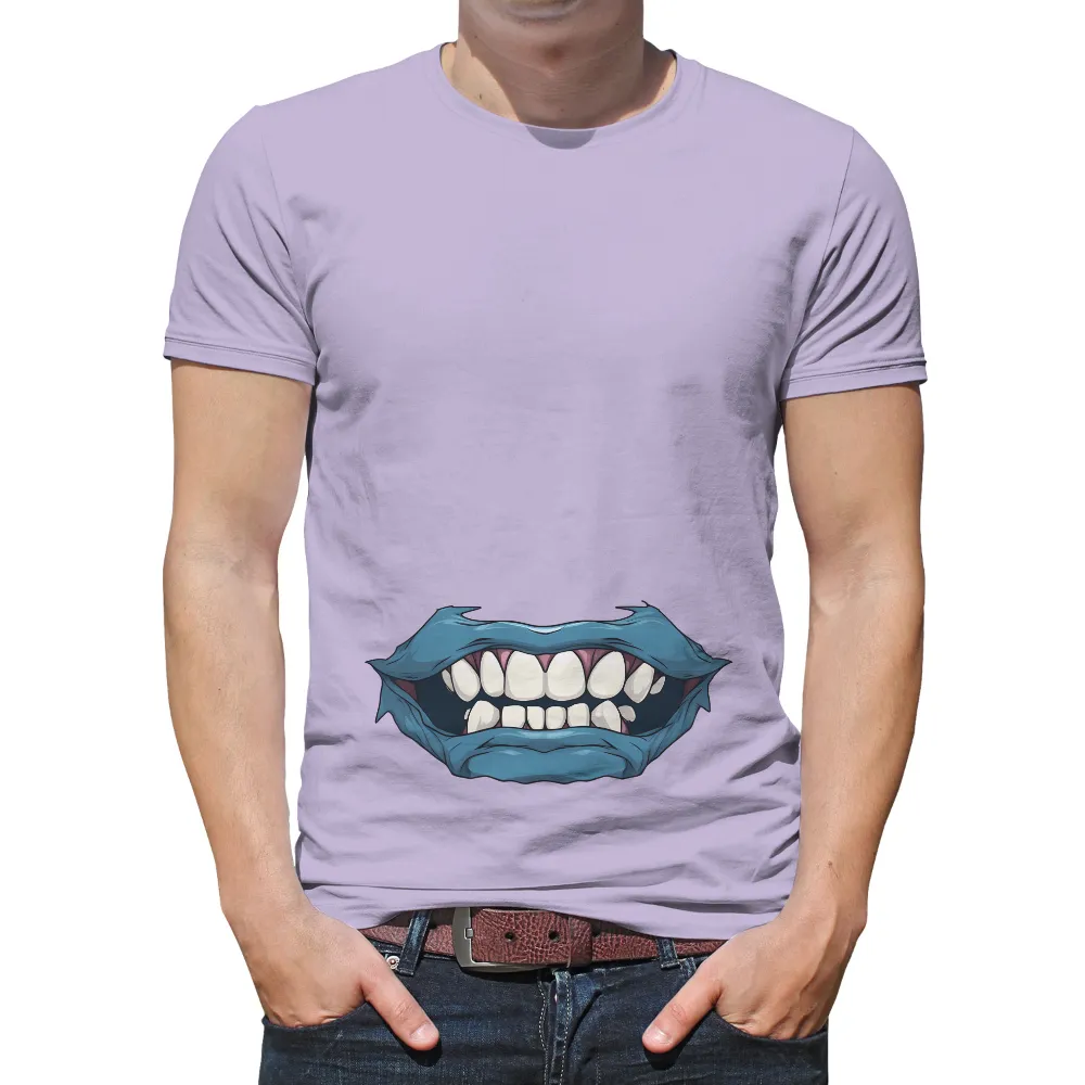 Custom Tee Shirts: Grin - A Smile Full of Joy and Humor|black shirt cartoon character