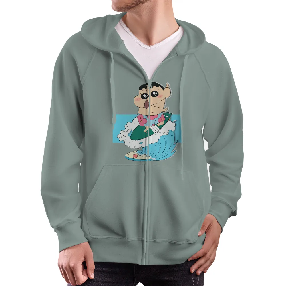 Custom Tee Shirts: Shin-chan's Summer Surf Adventure|roblox t shirt summer