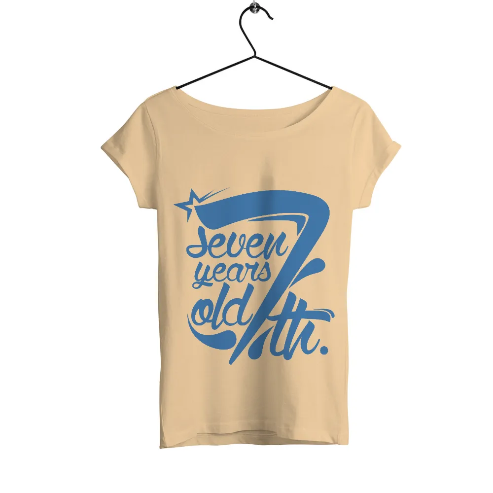 Tee Shirt Printing: Celebrate Seven Years Old with Whimsical Design|july woman birthday shirt