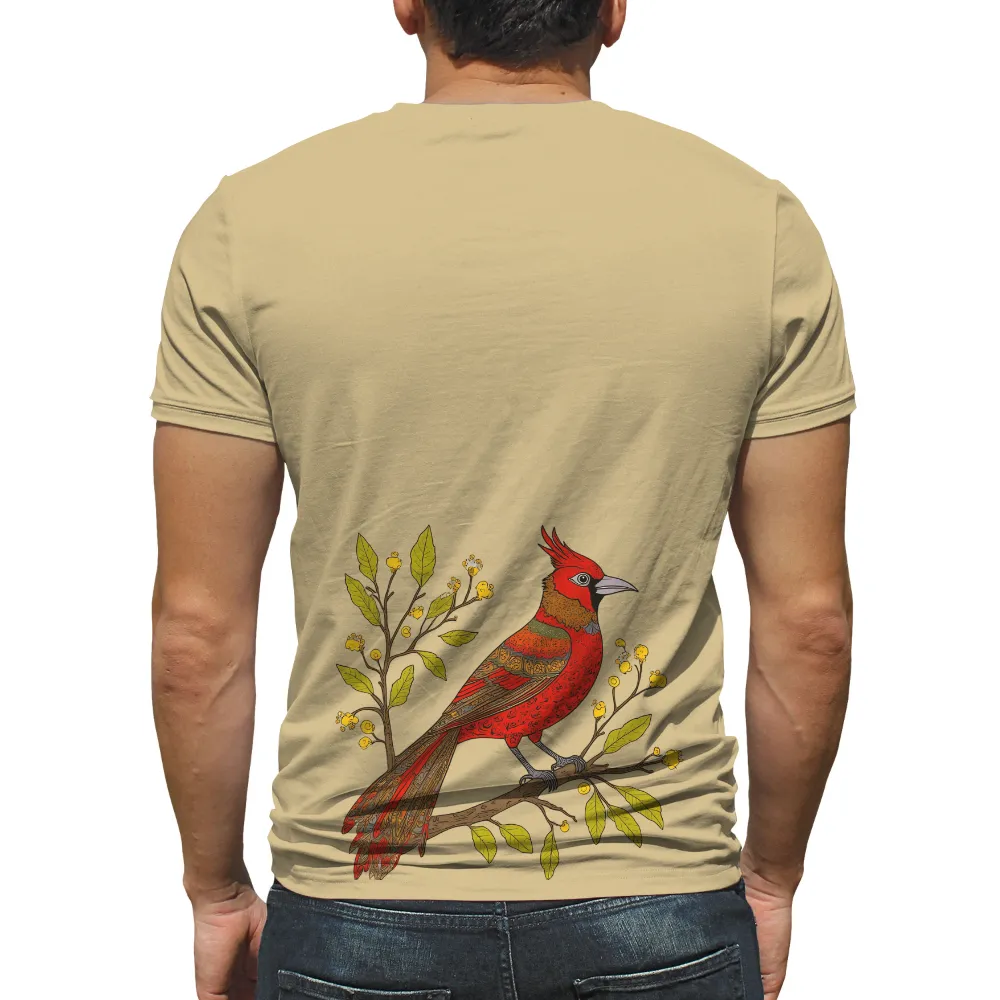 Tee Shirts Printed: Majestic Cardinal in the Forest|best lightweight sun protection clothing