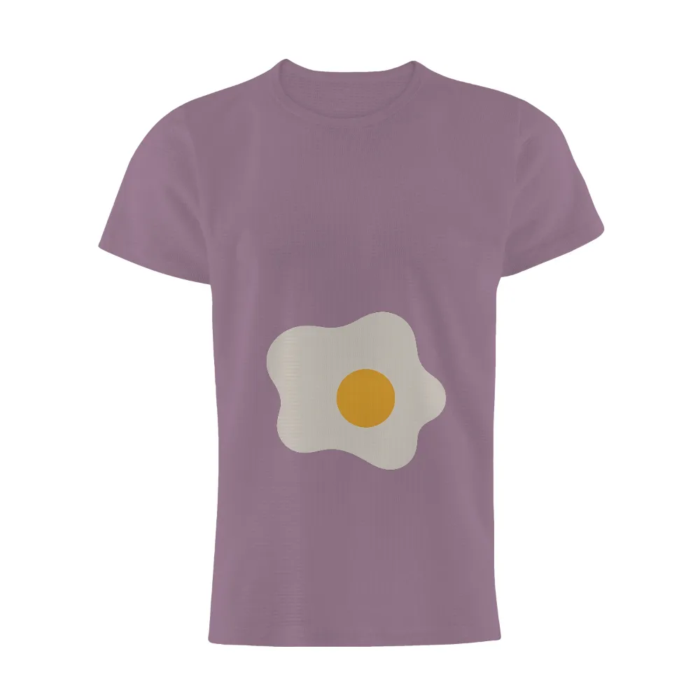 Shirts Graphic Tees: Fried Egg Minimalist Design|chicken poops breakfast shirt