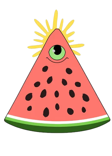 Melo the Watermelon: A Slice of Joy - T-Shirts Pattern