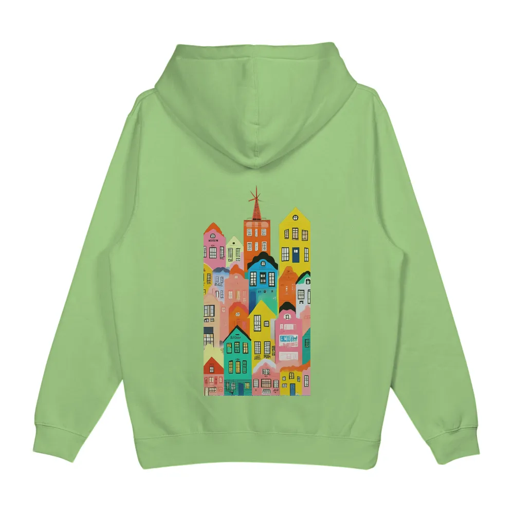 Shirts Graphic Tees: Whimsical City Life in Colorful Buildings|love for damar 3 shirts