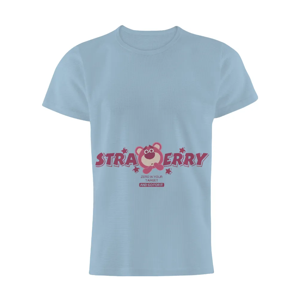 Custom Tee Shirts: STRA BERRY - Motivational Pink Bear Design|dallas stars capfriendly