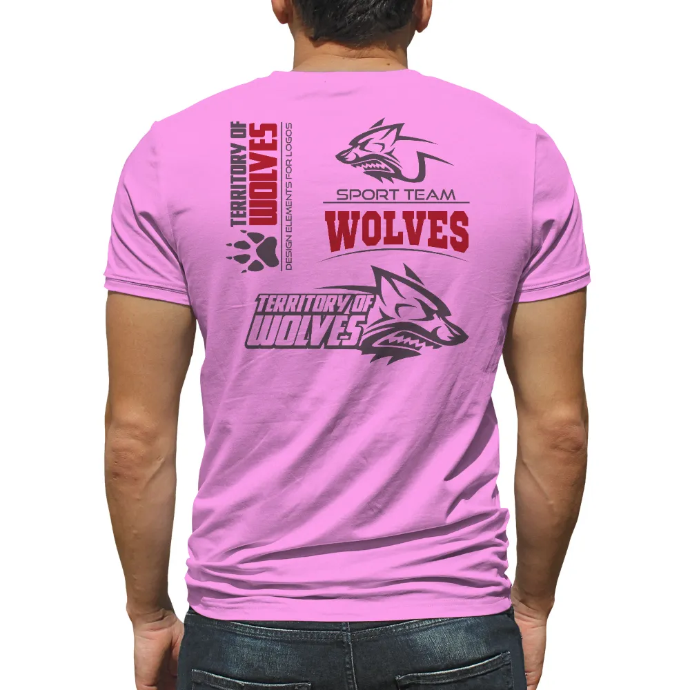 Shirts Graphic Tees: Territory of Wolves - Sport Team Spirit|black shirt cartoon character