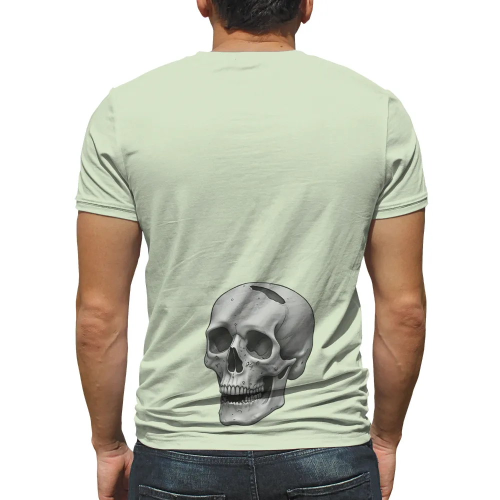 Graphic Tees: Haunting Skull Design - Artistic Life and Death Theme|bakugou in his skull shirt