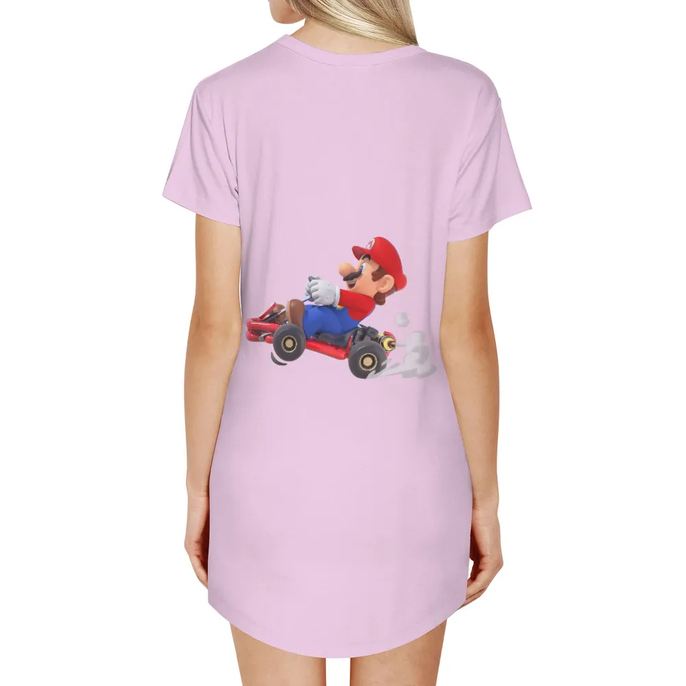 TShirt Printing: Mario Go-Kart Adventure - Gaming Nostalgia|patent pending mario shirt