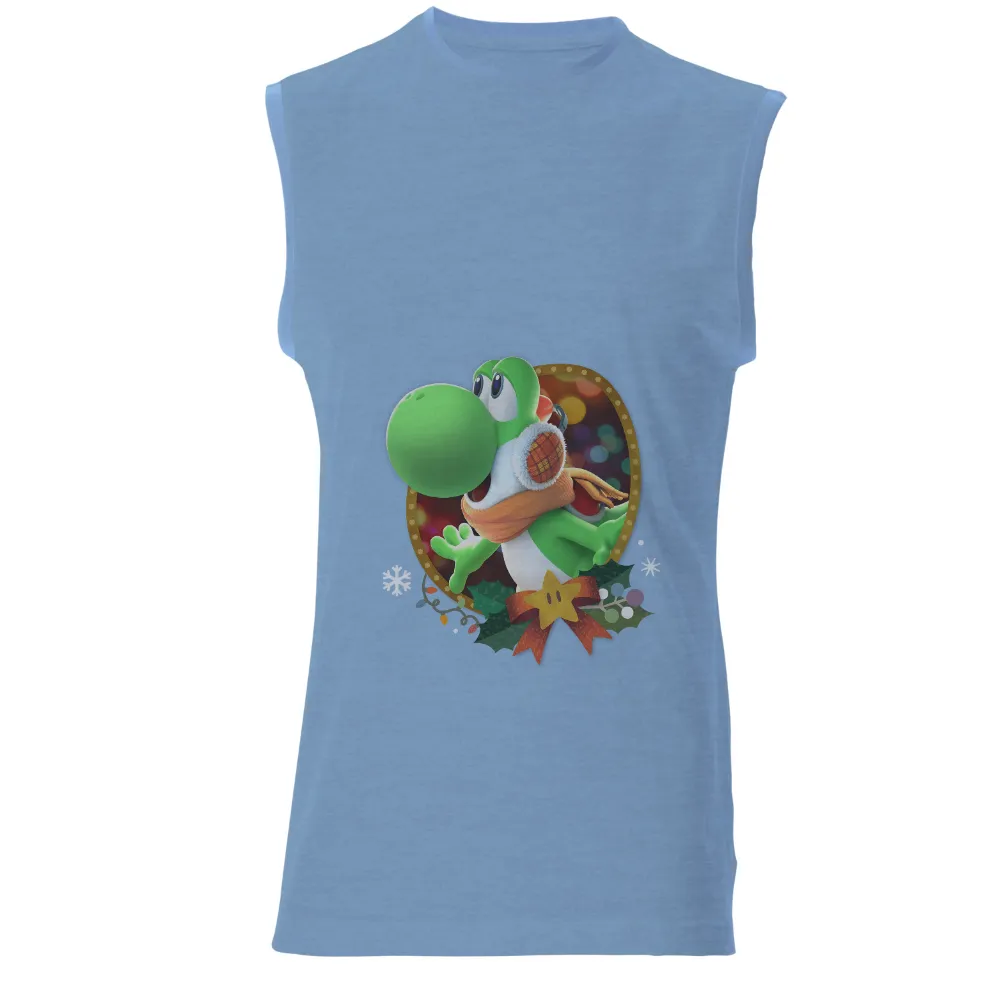 Tee Shirt Printing: Yoshi's Festive Holiday Spirit|gaming christmas t shirt