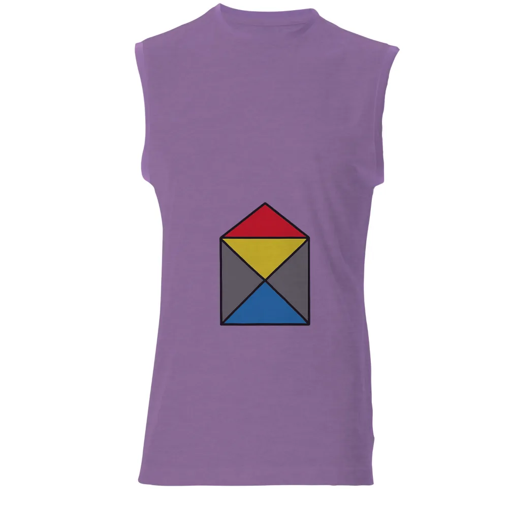 Custom Tee Shirts: A House of Dreams - Colors and Shapes Harmony|human beings colors may vary shirt