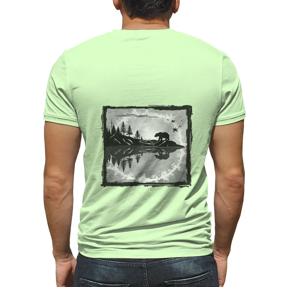 T-Shirts Pattern: Luna's Reflection in the Starlit Forest|endor forest summer camp shirt