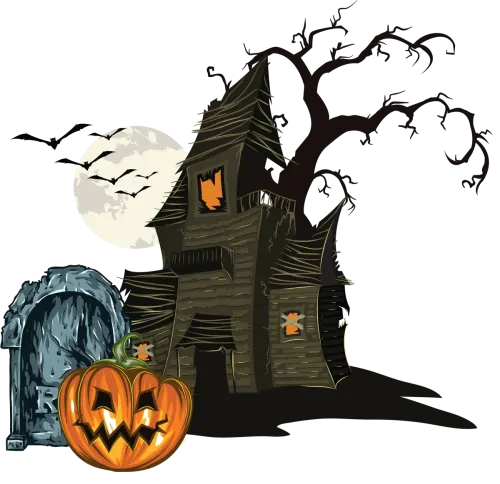 TShirt Design: Haunted House Halloween Spooktacular