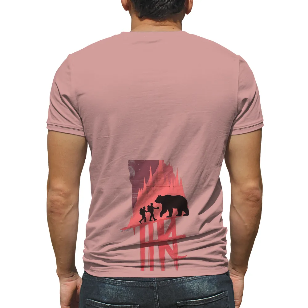 TShirt Design: Hiking Adventure with Bear - Explore the Wilderness|bloody mary shirt spirit halloween