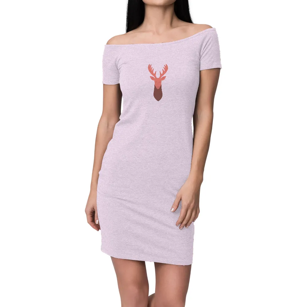 TShirt Printing: Minimalist Deer Head - Tranquility and Strength|pokemon forest shirt