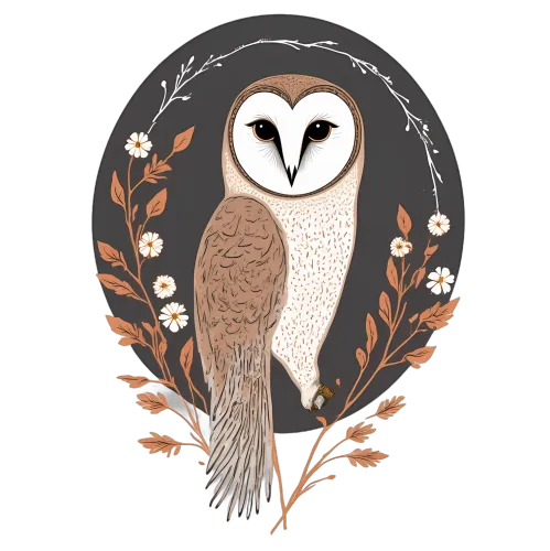 Custom T-Shirt Printing: Serene Owl in the Night