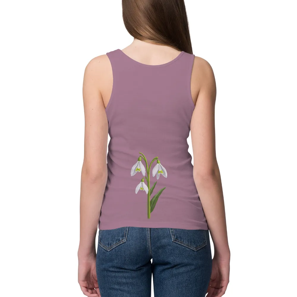 Snowdrop T-Shirts Custom: Hope and Resilience in Every Bloom|cute spring shirts for women