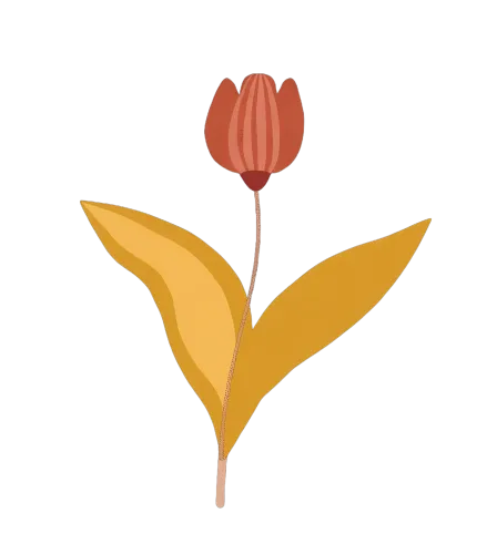 Custom T-Shirt Printing: Minimalist Tulip Design Symbolizing Hope and Resilience